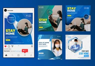 Design Social media post, ads, banner, story or banner ads for your services