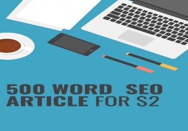 I will write 500 word article with in 24 hours
