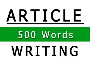 Unique 500 words SEO friendly article on any topic