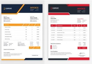 I will design letterhead,  invoice,  quotation and receipt