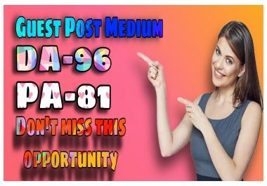 Write and Publish a High Quality Guest Post on MEDIUM. COM