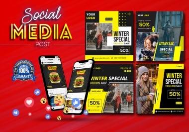 I will design social media posts,  banner,  cover for Facebook,  Instagram