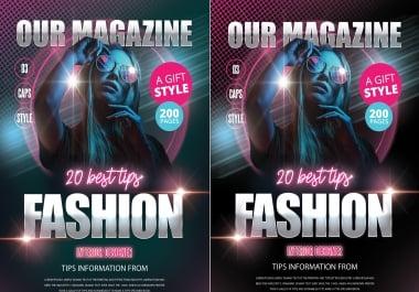I will design eye Cathy magazine cover,  layout exclusively on seoclerks