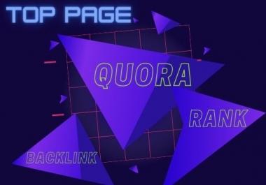 I will make excellent Quora backlink and organic traffic for your website at an affordable price