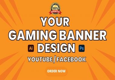 I will create a cool gaming youtube thumbnail in 12 hours