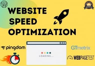 I will do WordPress website speed optimization and increase page loading speed with GTmatrix
