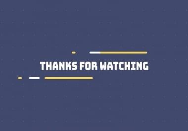 YouTube Video Outro Custom Made