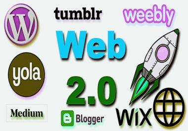 I will build 45 high authority web 2 0 white hat SEO backlinks