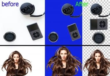 I will professionally remove background from five images