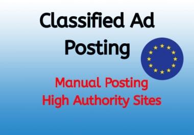 I will do promote high quality ad posting.