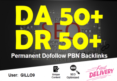 20 high authority DA DR 50plus dofollow seo backlinks service