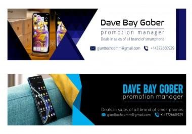 i will design stunning banner and businesscard