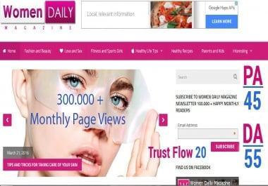 I will give you guest post at health and beauty blog