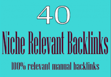 I will do 40 Niche Relevant blog commenting backlinks with High Da Pa