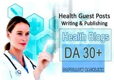 I will do guest post on high quality health site
