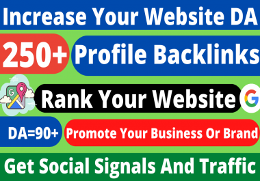 Manually Create 250+HQSafe High authority Profile Creation Backlinks Rank on Google