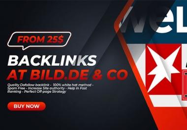 German backlinks from best german newspaper sites like bild,  stern,  focus and more