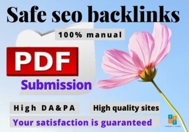 I will manually do pdf submission 20 to top doc sharing sites
