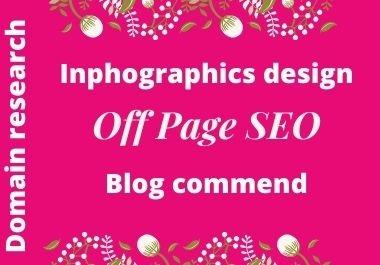 I will do off page seo and bloge comment