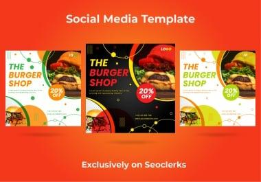 I will design awesome social media post,  cover,  banner and header