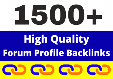 1500+ High Quality Forum Profiles Backlinks link building service