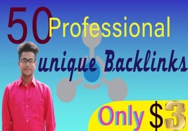 50 Professional unique Backlink delivery 24/7