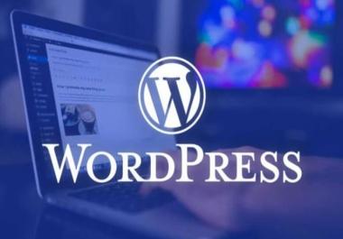 I will install WordPress,  theme setup demo and do customization