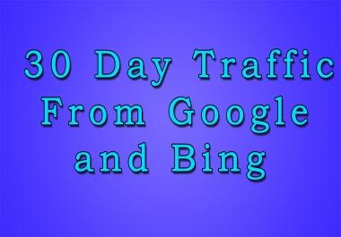 keyword targeted Traffic For 30 day From Google and Bing