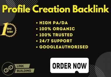 100 High Quality Organic Profile Backlink With High Da Pa Websites