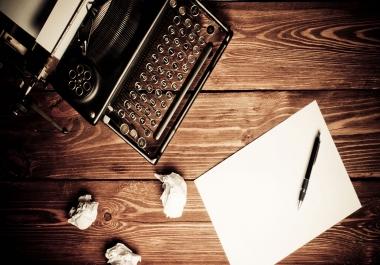 I will writer a blog or Article manually 1000 words 100 free plagiarism