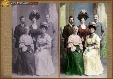 I will realistically colorize your black and white image