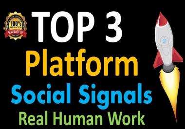 Mega Powerful 10,000 Social Signals for Top 3 Social Media Sites Get More Traffic to Your Website