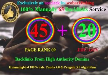 45 Pr9 + 20 Edu-Gov High Pr SEO Authority Backlinks-Fire Your Google Ranking Fire the Google rank