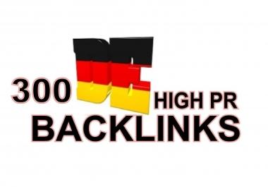 I will create 300 high pr German backlinks