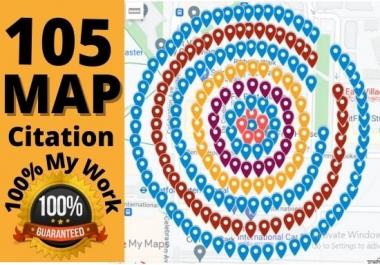 I will create 105+ google maps citation to rank website,  directory submission,  business listing