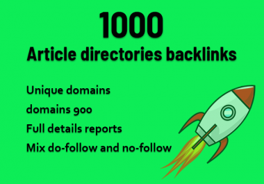 1000 Article directories backlinks/contextual backlinks