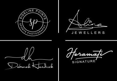 I will Do Luxury Signature logo For fashion Boutique Cosmetics