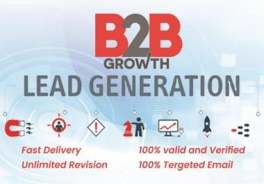 I will do b2b lead generation,  targeted leads and web research