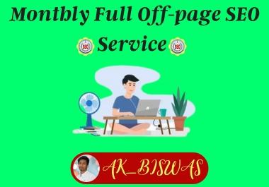 All-In-One Monthly full off page SEO service with High Quality backlink