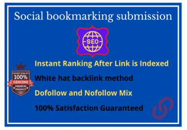 I will 50 Social bookmarking submission with high quality backlinks