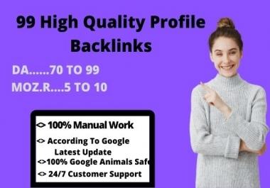 Create 99+ High Quality Profile Backlinks