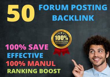 I will create almost 50 forum posting backlinks