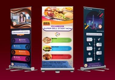 I will do unique and creative roll up banner
