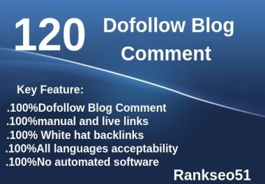 120 Dofollow Blog Comment Unique Backlinks