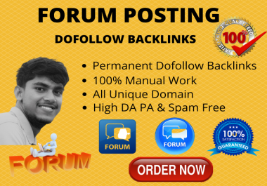 I will do forum posting backlinks high quality da 90 plus