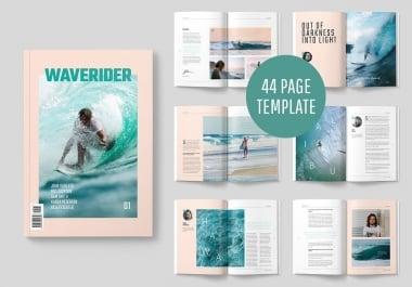 I will design stylish book,  magazine,  newspaper cover and layout