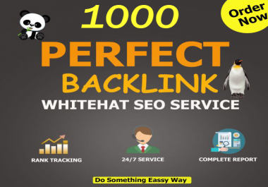 I will provide 1000+ white hat SEO backlinks for you