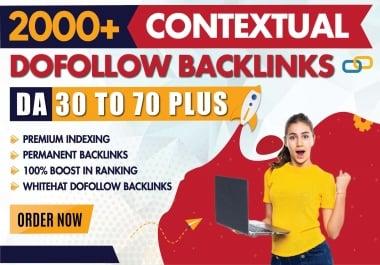 I will make 2000 high quality contextual dofollow backlinks