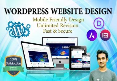 I will build a professional website on wordpress