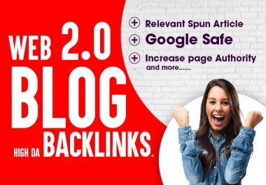 create 535 High DA web 2.0 SEO backlinks,  Promote to Guarantee ranking